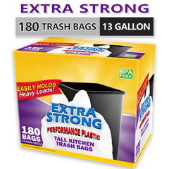 Xtra Tuff 13 Gallon Tall Kitchen Trash Bags 180ct