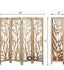 4 Panel Room Divider Wood Carved Partition ( 15.7"L x 1"W x 67"H)