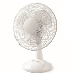 Mainstays 12" 3-Speed Oscillating Table Fan - White