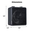 Pelonis 1500W 3-Speed Electric Fan-Forced Space Heater -  Black