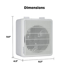 Pelonis 1500W 3-Speed Electric Fan-Forced Space Heater - White