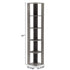 5 Tier Corner Bookcase Wooden Display Shelf Square Storage - Distressed Grey