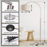 Arc Floor Lamp Modern Floor Lamp with Adjustable Head w/ On/Off Pedal Switch - Silver / Gray