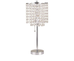 18" Deco Glam Table Lamp - Silver