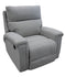 FC Design Power Recliner Chair with Pillow Top Arms USB Charging Port Linen Upholstered Linen Fabric - Dark Gray