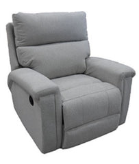 FC Design Power Recliner Chair with Pillow Top Arms USB Charging Port Linen Upholstered Linen Fabric - Dark Gray
