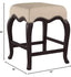 Acme Kakabel Counter Height Stool in Cream Fabric -  Espresso