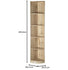 5-Tier Corner Shelf Unit Freestanding Display Storage Shelves  - Beige Oak