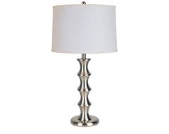 28.5" Brushed Stainless Steel Nickel Satin Modern Table Lamp