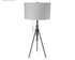 Mid-Century Adjustable Tripod Silver Table Lamp 16" x 16" x 37.5" - Brushed Silverstone