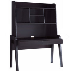 Solid Writing Desk with Charging Station and Storage Shelves 50.5"L x 24"W x 67" - Espresso