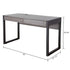 52"W Writing Desk With Two Drawers w/ Power Outlet and USB Ports - Distressed Grey