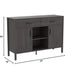 47" W Sideboard Storage Cabinet Dining Cupboard Buffet Table w/ 2 Drawers & 2 Open Shelves - Washed Black