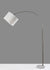 82" Tall Arc Floor Lamps Large Modern Curved Floor lamp Adjustable - Silver / White