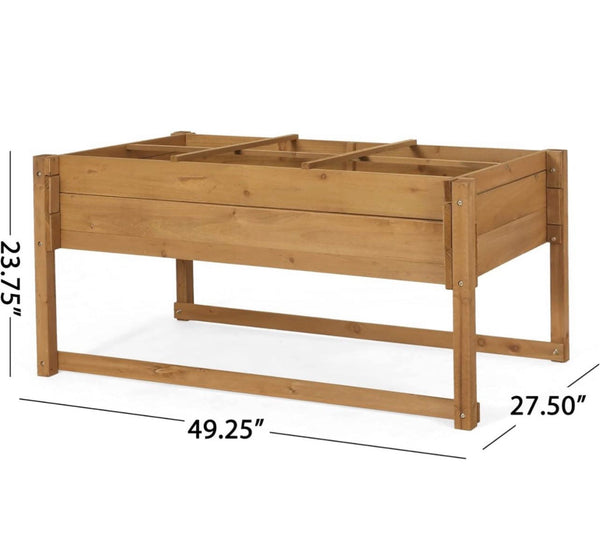 Outdoor High Quality Wood Sectional Planter Box by Christopher Knight Home & Garden - Teak