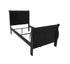 Acme Furniture Low Profle Twin Headboard and Football (rail not included) - Black