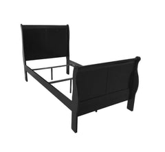 Acme Furniture Low Profle Twin Headboard and Football (rail not included) - Black