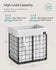 SONGMICS 11 Gal (50L) Clothes Laundry Basket Collapsible Hamper - Cream White