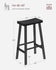 VASAGLE 29" Counter Height Stools Bar Chairs w/ Footrest Set of 2 - Black
