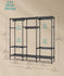 SONGMICS 72" Clothes Rack Large Capacity Portable Closet Heavy Duty Wardrobe Organizer - Black
