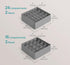 SONGMICS Drawer Closet Organizers for Storing Socks Ties Belts Set of 4 - Dove Gray