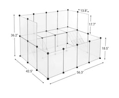 SONGMICS Guinea Pig Playpen w/ Dense Ramp Indoor Rabbit Run Hutch Cage Large Exercise Enclosure w/ Stairs