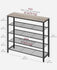 VASAGLE Shoe Rack Organizer for Closet w/ 4 Mesh Shelves w/ Large Top - Greige