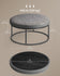 SONGMICS Ottoman Round Coffee Table Footstool w/ Reversible Top Padded Seat - Dove Gray