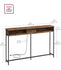 VASAGLE 55.1" Console Table with Outlet and Shelves w/ Charging Station - Brown