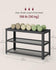 VASAGLE 3-Tier Shoe Rack Shelf Storage Bench w/ Metal Mesh Shelves - Ebony Black