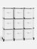 SONGMICS Organizer Storage Boxes Cube Organizer Set of 9 - White