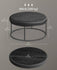 SONGMICS Ottoman Round Coffee Table Footstool w/ Reversible Top Padded Seat - Black