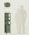 VASAGLE Storage Cabinet Organizer Rack Stand Corner Unit w/ 2 Drawers - Green
