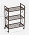 SONGMICS 3-Tier Metal Storage Rack w/ Wheels Mesh Shelving Unit - Bronze