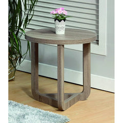 ACME Furniture Modern Style Round End Table - Gray