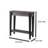 Coastal Cottage Console Table Wooden Entryway Table w/ Shelf - Black / Gray