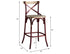 Acme Zaire Armless Bar Stool w/ Wooden Seat - Antique Red / Antique Oak