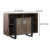 FC Design 47" Wood Buffet Sideboard Console Cabinet w/ Sled Base - Walnut