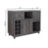 52”W Sideboard Storage Cabinet Wine Racks Storage Cabinets w/ Drawer Large Dining Server Cupboard Buffet Table - Washed Black