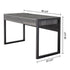 52"W Writing Desk With Two Drawers w/ Power Outlet and USB Ports -  Washed Black