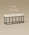 VASAGLE Storage Entryway Ottoman Bench Synthetic Leather Mid-Century Modern w/ Steel Frame - Cream White