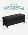 SONGMICS 43" Storage Ottoman Bench Foldable Foot Rest w/ Legs - Black