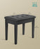 SONGMICS Piano Bench with Padded Cushion and Storage Compartment - Black