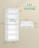 SONGMICS Hanging Closet Organizer 6-Tier Fabric Storage Shelf w/ Side Pockets - Cloud White
