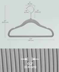 SONGMICS Baby Kids Hangers Rose Gold 360° Swivel Hook - Gray