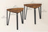 VASAGLE Nesting Triangle End Tables Coffee Industrial Accent Stacking Set of 2 - Rustic Brown