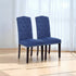 Songmic Dining Chairs High Back Tufted Design Upholstered Seats Solid Wood Legs Set of 2 - Blue