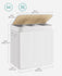 SONGMICS 39.6 Gallons (150L) Laundry Hamper 3-Section Basket Hamper w/ Lid - White