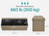 SONGMICS 43" Folding Storage Ottoman Bench Foot Rest - Camel Brown