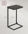 VASAGLE C-Shaped End Side Table with Metal Frame Set of 2 - Ebonized Oak
